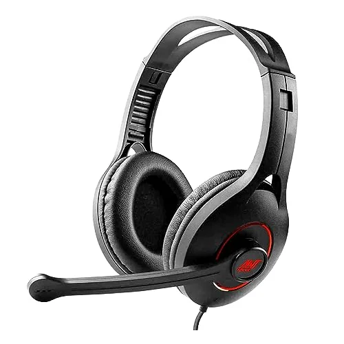 Ant Value H105 3.5mm PC Headsets with Microphone Noise Cancelling Mic & Audio Controls for Mobile