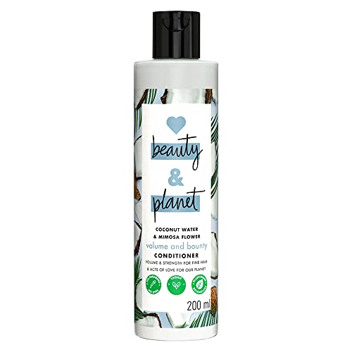 Love Beauty & Planet Coconut Water and Mimosa Flower Volume and Bounty Conditioner I Paraben Free,