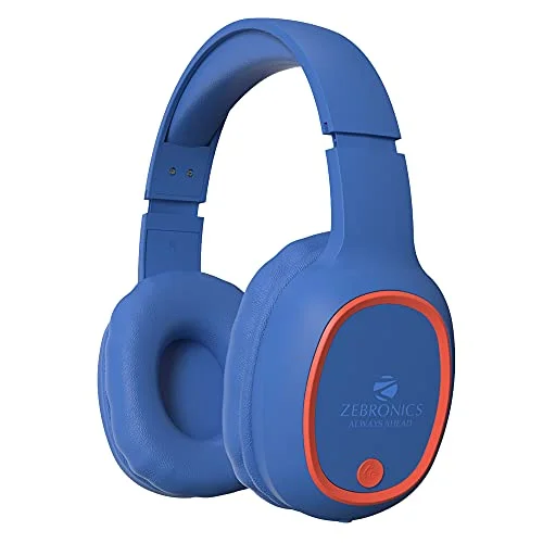 ZEBRONICS Zeb-Thunder Bluetooth Wireless Over The Ear Headphone FM, mSD, 9 hrs Playback with Mic