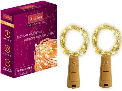 Desidiya Bottle Lights with Cork,Mini Copper Wire,20 Led Battery Operated String Decorative Fairy