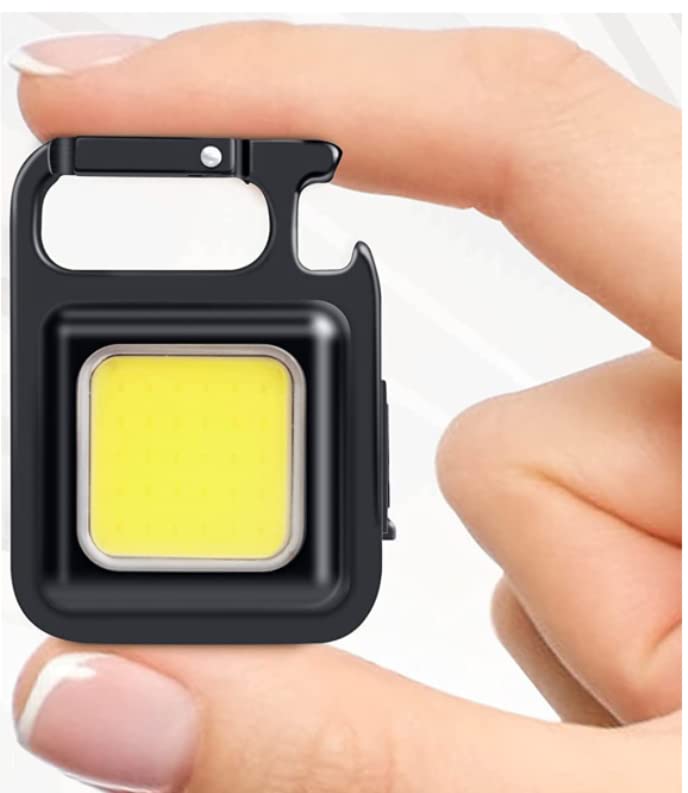Arto Keychain LED Light 2-Hours Battery Life with Bottle Opener, Magnetic Base and Folding Bracket