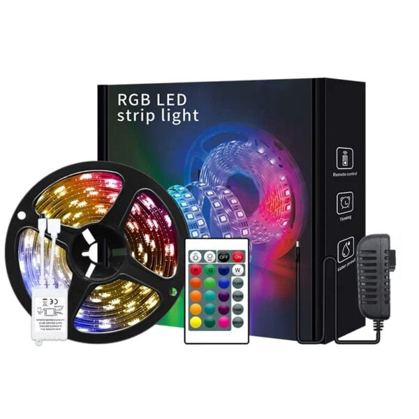 Gesto 5 Meter LED Strip Lights |300 Led RGB Strip Light With Adaptor |Operated With 16 Modes Remote