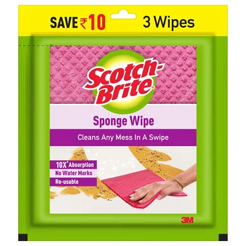 Scotch-Brite Multi-purpose , Easy to use kitchen cleaning Sponge Wipe (3 -Pieces)