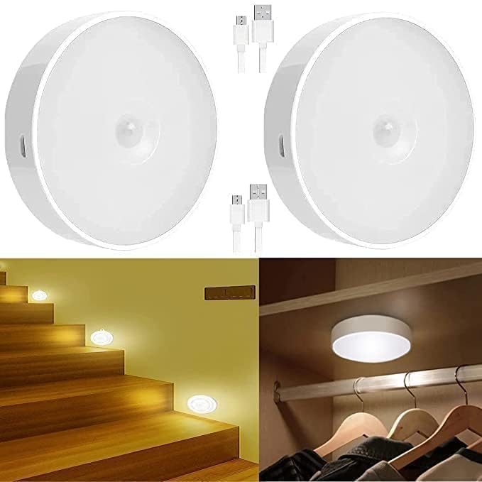 Noridy upgreded Motion Sensor Light for Home with USB Charging Wireless Self Adhesive LED Magnetic