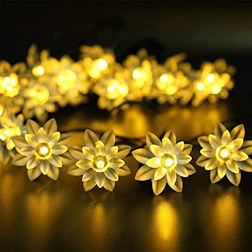 Sixfire16 LED Flower Yellow Fairy Lights String Lights, Indoor/Outdoor, Fairy for Diwali