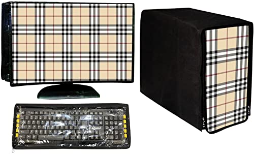 Wacky Computer Cover Full Set 3 in 1 DustProof Printed Combo for 19 Inch Desktop PC | Monitor, CPU