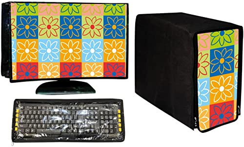 Cresset 3 in 1 DustProof Printed Cover for 21 Inch Desktop Computer PC , Monitor, CPU and Keyboard