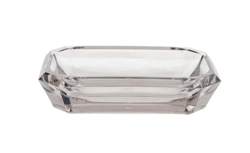 Acrylic Soap Dish -Clear Glass Soap Dish, Heavy Soap Holder for Bathroom, Sink and