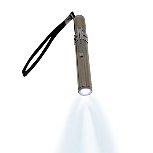 Jaybally Mini LED Flashlight USB Rechargeable Pocket Stainless Steel High-Light Electric Torch Light