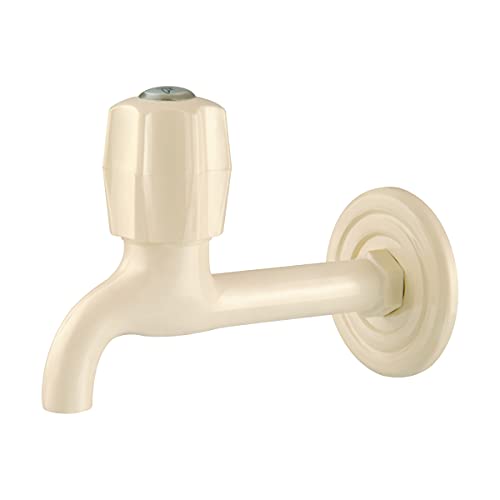 Prayag Long Body Bib Cock with Round Wall Flage & Foam Flow, Bathroom Tap, Basin Tap, Water tap for