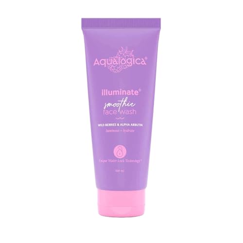 Aqualogica illuminate+ Smoothie Face Wash with Wild Berries & Alpha Arbutin for Gently Exfoliates &