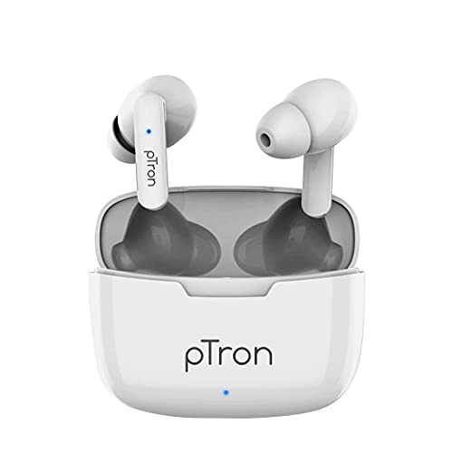 pTron Bassbuds Duo in Ear Earbuds with 32Hrs Total Playtime, Bluetooth 5.1 Wireless Headphones,