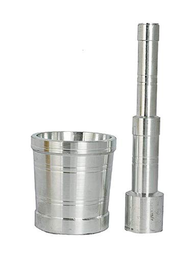 KC Aluminium Khal Batta/Mortar & Pastel/Imam Okhli/Musal/Kitchen Masher/Aluminium Masher/Khallad/Mam