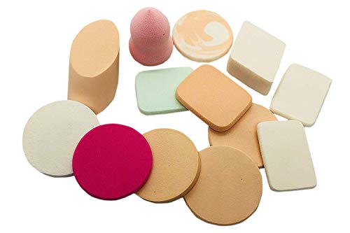 AISHU Multicolour Make Up Beauty Blender Sponge Puff for Powder, Concealer and Foundation