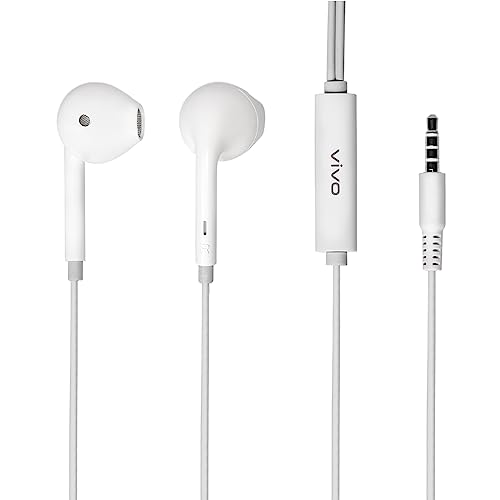 vivo XE160 Wired Headset (White, in The Ear)