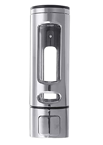 BATH GURU ABS Plastic Shampoo Sanitizer Gel Liquid Soap Dispenser for Bathroom Kitchen (1, Silver,