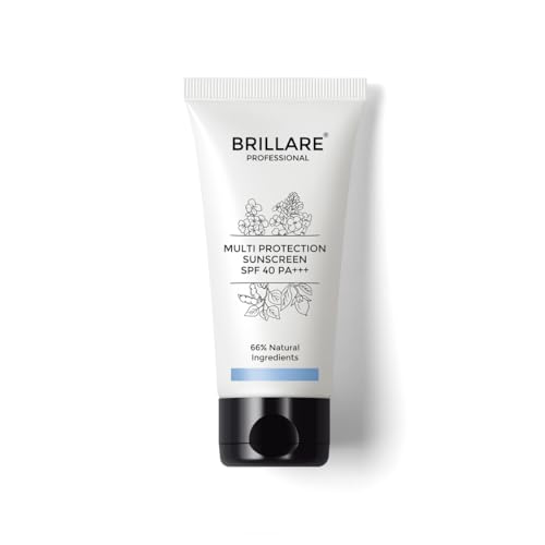 Brillare Multi-Protect Sunscreen SPF 40, PA+++, 100% Natural Sunscreen With Soy, Shea & Rapeseed,