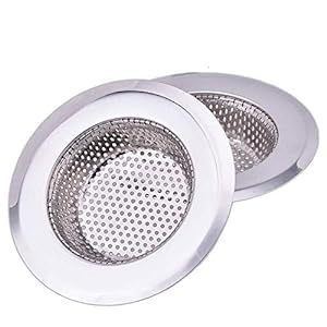 (Pack of 2) Shaarvi Creations Stainless Steel Sink Strainer Kitchen Drain Basin Basket Filter