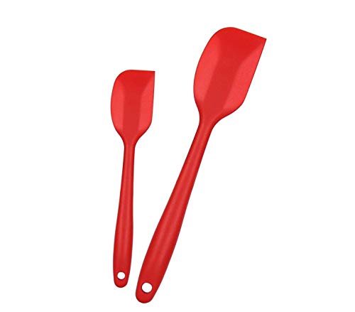 Baskety Silicone Spatula Set of 2 500°F Heat Resistant with Stainless Steel Core on-Stick for