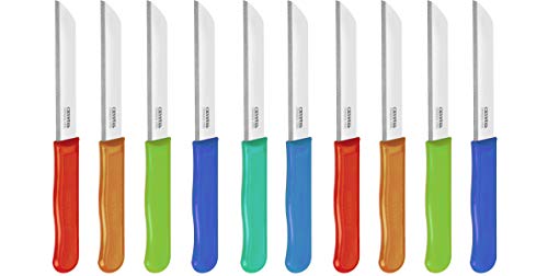 Crystal CL-010 8 inch Serrated Edge Knife - Pack of 10, Multicolor