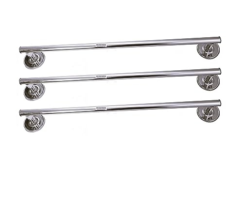 INDOROX Heavy Towel Bar, Rod and Holder for Bathroom 24 Inch Rust Proof Stainless Steel Combo Pack