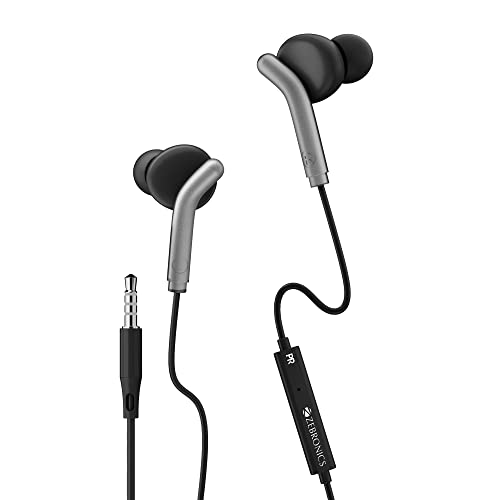 Zebronics Zeb-Bro in Ear Wired Earphones with Mic, 3.5mm Audio Jack, 10mm Drivers, Phone/Tablet