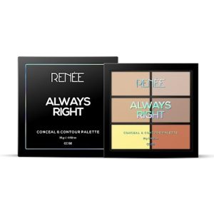RENEE Always Right Conceal & Contour Palette - Cream Finish for Flawless Sculpting & Seamless