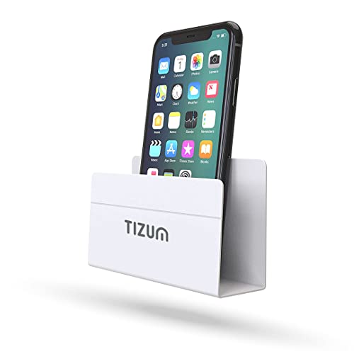 Tizum Wall Hanging Mobile Holder Stand, Wall Mount, Charging Holder with Adhesive Strips Compatible
