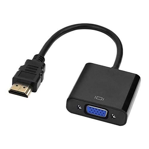 DLEIN HDMI to VGA, Gold-Plated HDMI to VGA Adapter (Male to Female) for Computer, Desktop, Laptop,