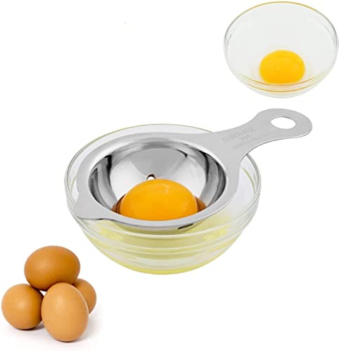DHRUSIMI Egg Separator, Stainless Steel Egg White Separator and Egg Yolk Separator Egg Divider, Egg