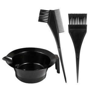 Trendy Look Plastic Dye Brush and Mixing Bowl Hair Colouring Kit - Includes Hair Dye Bowl and 2