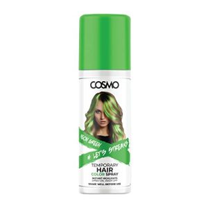 Cosmo Temporary Neon Green Hair Color Spray For Unisex 100ml | Suitable for All Hair Types | Colour