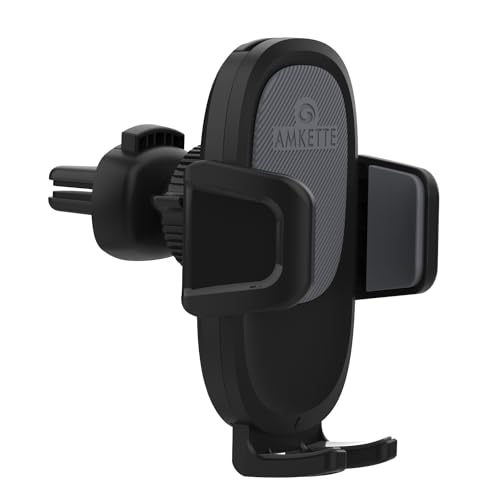Amkette iGrip Drive AC Vent Car Phone Holder | Strong and Durable | Silicone Base Clamp | Quick Lock