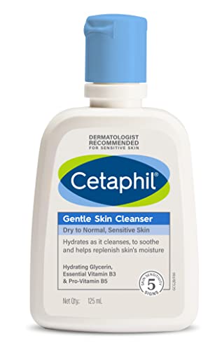 Cetaphil Face Wash Gentle Skin Cleanser for Dry to Normal, Sensitive Skin, 125 ml Hydrating Face