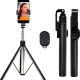 HOLD UP Super Long Selfie Stick Tripod, Extra-Long Selfie Stick with Large Reinforced Tripod Stand