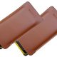 GIMNER Genuine Leather Mobile Pouch, Pouch for All 6.2 to 6.5 Inches Mobile, Universal Mobile Pouch