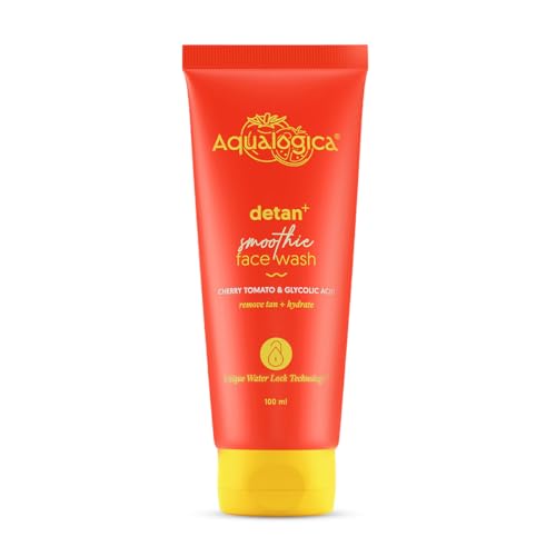 Aqualogica Detan+ Smoothie Face Wash with Glycolic Acid & Cherry Tomato for Men & Women for Tan