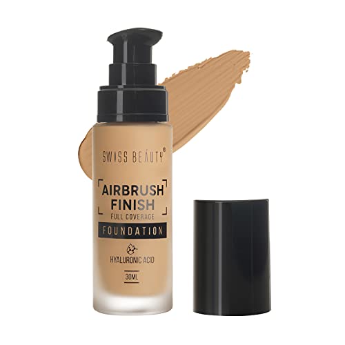 Swiss Beauty Airbrush Finish Lightweight Foundation | Full Coverage Blendable Foundation For Face