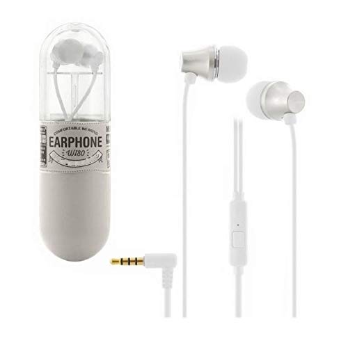 MVYNO Wi80 Wired Earphone with in-line Mic (White) | Stylish with Extra bass Headphones