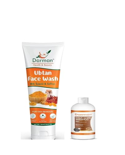 DARMAN Ubtan Face Wash 100g + Nourishing Hair Shampoo 30ml. Combo