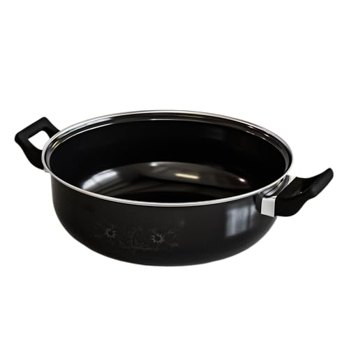 The Earth Store EcoLuxe 4 Litre Cast Iron Kadai/Kadhai Induction & Gas Base Friendly Lass Oil Used