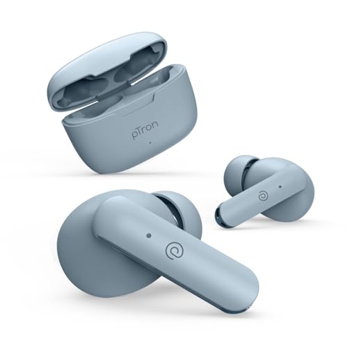 pTron Bassbuds Duo in-Ear Wireless Earbuds, Immersive Sound, 32Hrs Playtime, Clear Calls TWS