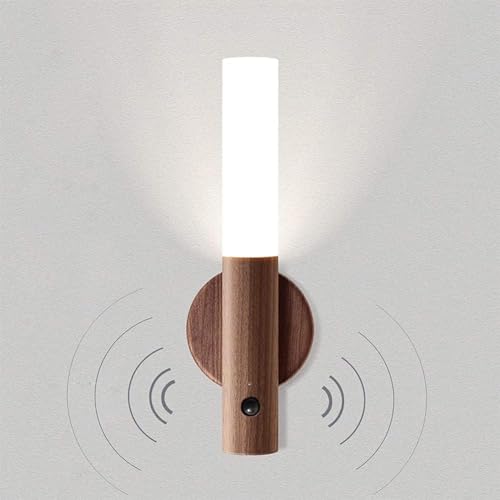 ABSTRACT Wall Lamp Indoor Battery Wall Light with Motion Sensor USB Rechargeable Wireless Stair