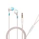 Hitage HB-6315 Stereo Bass Earphone Wired Headset (White Blue, in The Ear)