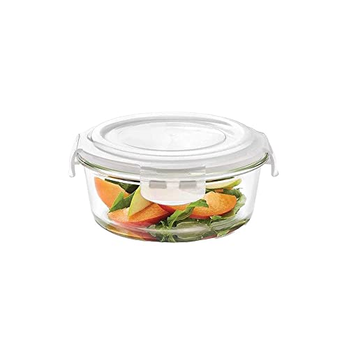 Borosil Klip N Store Glass Storage Container For Kitchen With Air-Tight Lid, Microwave & Oven Safe,