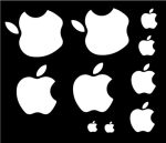 RHYTHM PRO Apple Logo Combo Pack for Mobiles, Laptops, Desktops, Ipads (Pack of 20 Stickers) Vinyl,