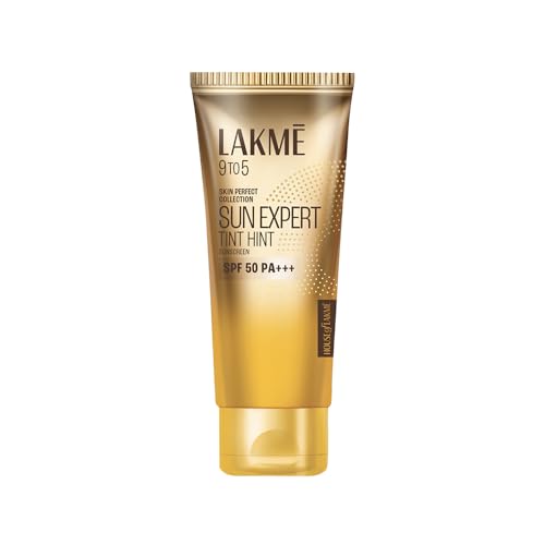 Lakme Sun Expert, SPF 50 PA+++ Tinted Sunscreen, 50g, for Sun Protection with Natural Matte Finish,