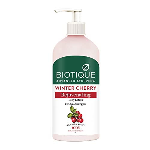 Biotique Winter Cherry Rejuvenating Body Lotion | Moisturizes and Hydrates the Skin | Prevents