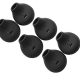 YTM 6 Pcs (3 Pair) S6 Black Earbuds Anti-Slip Silicone Replacement Ear Tips in The Ear Headphone