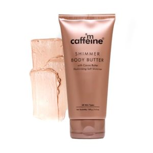 mCaffeine Shimmer Body Butter With Cocoa Butter For Shimmery & Glowing Skin (150 g)